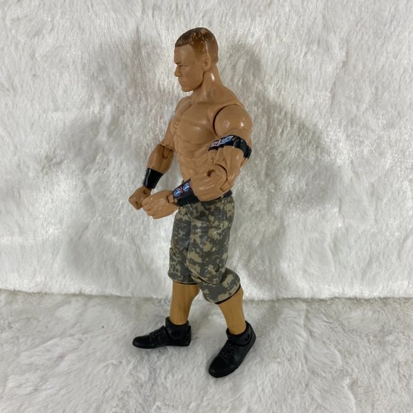 2011 WWE Mattel Elite John Cena Wrestling Action Figure Camo Shorts Loose 7" - Picture 5 of 10